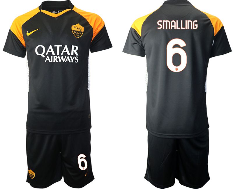 Men 2020-2021 club Rome away #6 black Soccer Jerseys->rome jersey->Soccer Club Jersey